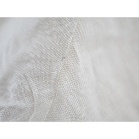 WeWoreWhat On Off Shoulder Top Tie Front Linen Blend Whisper White Sz Medium New - Picture 5 of 10